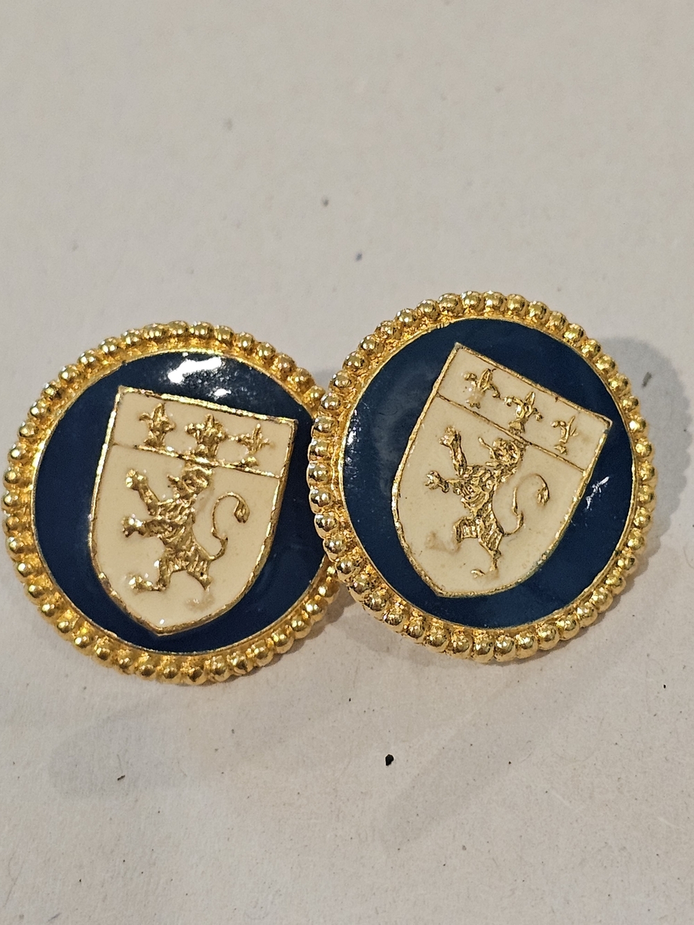 Vintage School Crest Earrings